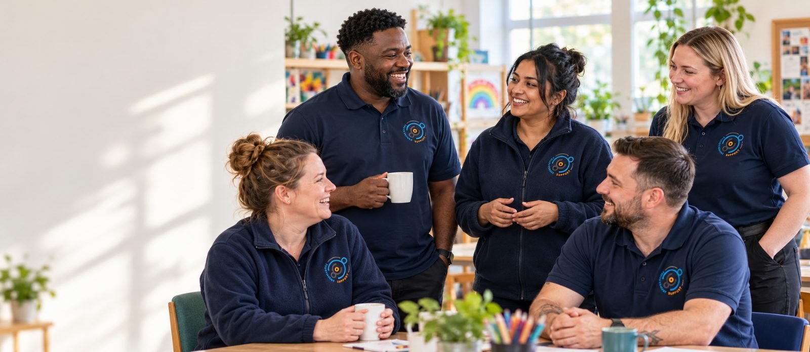 Members of the Involvement Support team chatting together